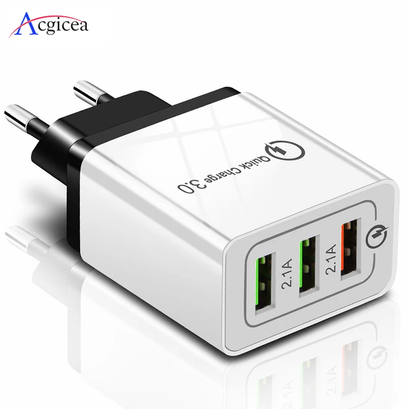18 Вт Быстрая зарядка 3,0 EU US 5 в 3 А Быстрая зарядка USB ЗУ для мобильного телефона для iPhone 11 Pro Max huawei mate 30 Pro дорожное зарядное устройство s