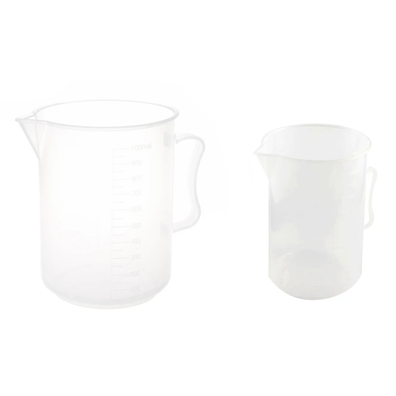 1000 мл Ёмкость прозрачный Пластик Окончил Лаборатория мерный набор стакан и