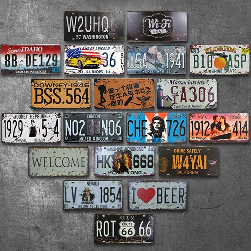 Оптовая продажа декоративных винтажных пользовательских металлических