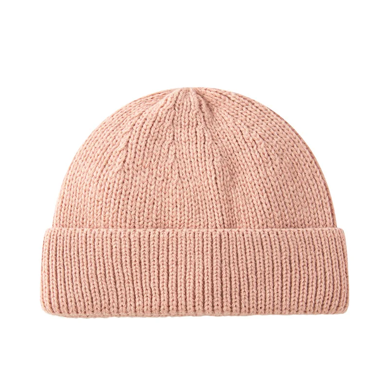 

2020 Winter Hats Beanie Plain Knitted Hat Autumn Winter Warm Ski Cuff Cap Wool Blends Soft Slouchy Skull Caps Beanies Men Women