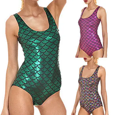 Женский цельный купальник большого размера купальный костюм Русалочки морской