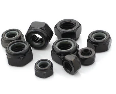 Черная самозапирающаяся гайка TZYDCP никелированная нейлоновая запирающаяся