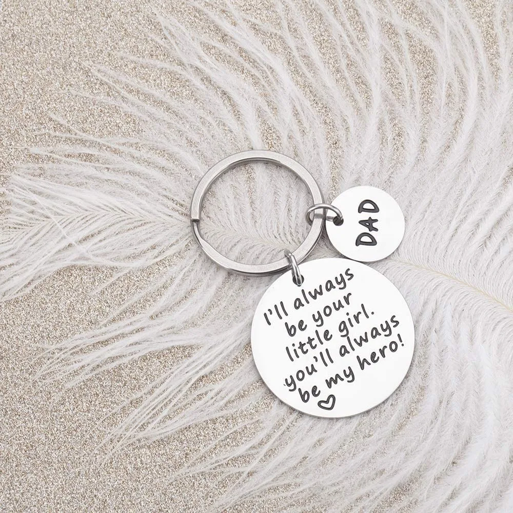 Подарок на день отца брелок для папы вы всегда будете моим героем подарок
