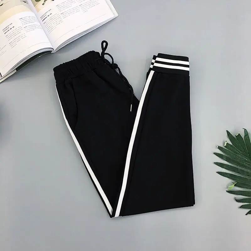 

2020 new women's sports casual pants spring and autumn new loose and thin waist pants
