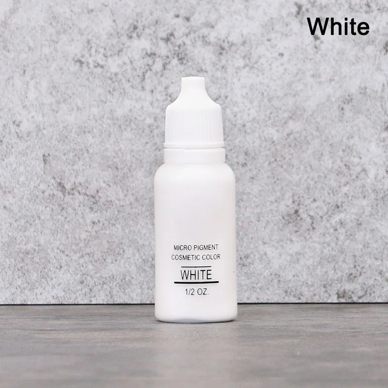 white 23 Цвета, полуперманентный макияж, чернила для бровей, губ, линия для глаз, цвет татуировки, микроблейдинг, пигмент для бровей, цветные чернила для татуировки - Цвет: white