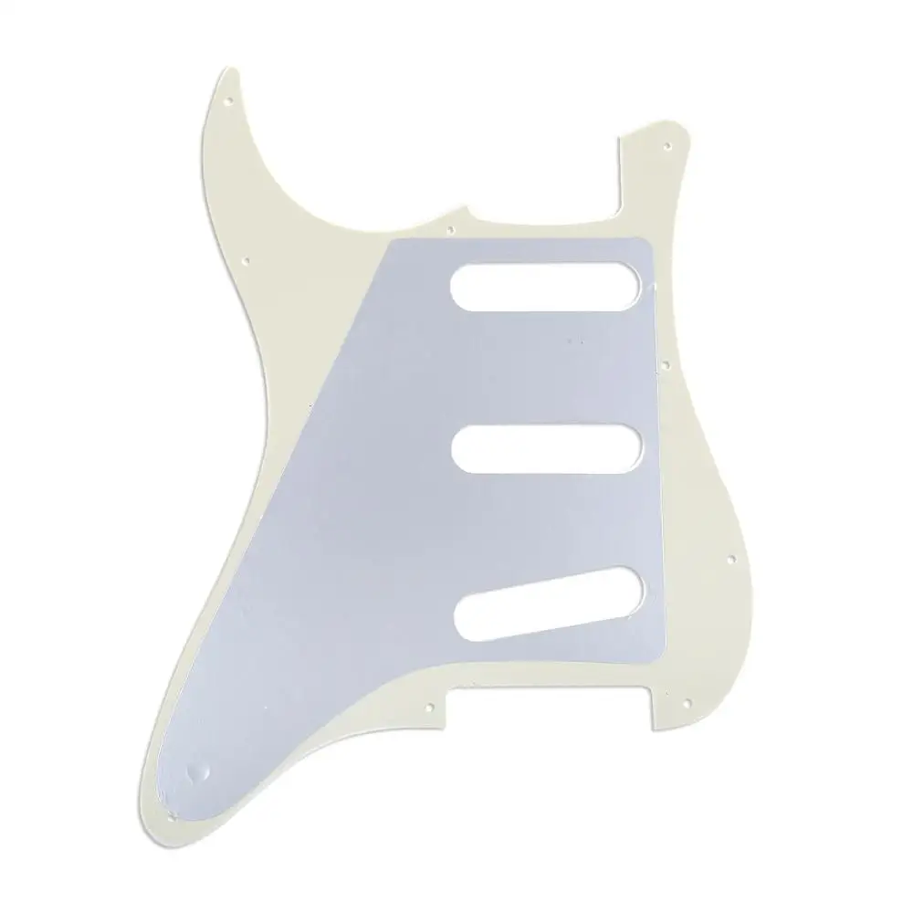 Musiclily Pro 11-Hole 62 Strat SSS Guitar Pickguard for MIJ JPN Japan Stratocaster 3Ply Cream | Спорт и развлечения