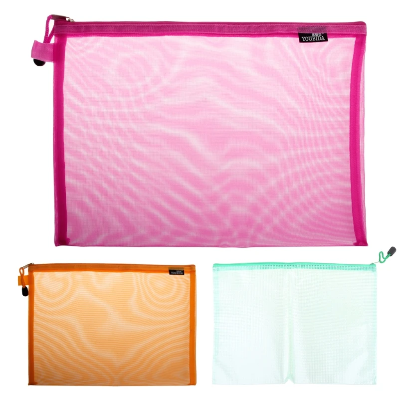 

Document Bag A4 Size Zipper File Pocket Storage Organizer School Office Supplies 090F