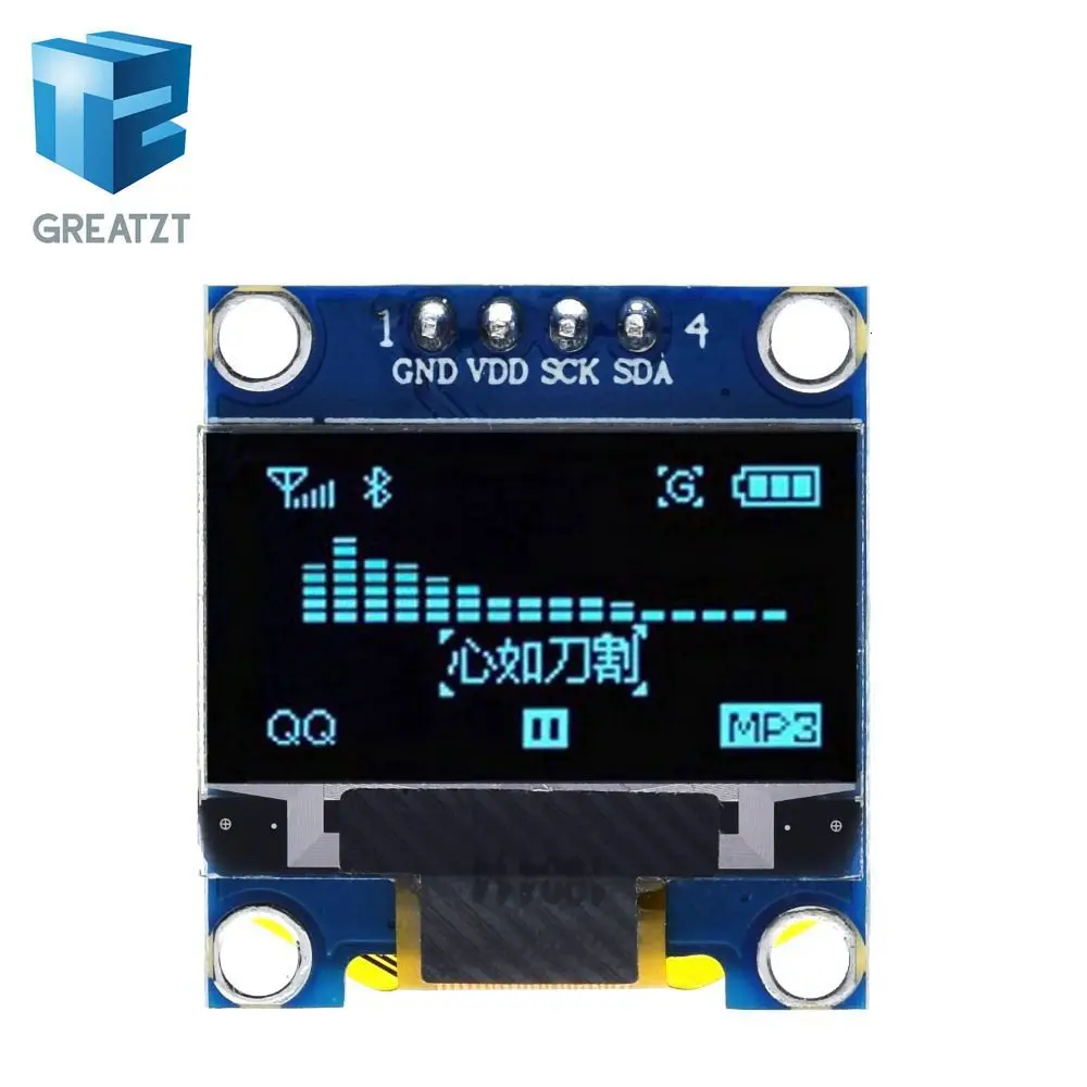 0,96 дюймов IIC Серийный желтый синий OLED дисплей модуль 128X64 IEC SSD1306 12864 плата с ЖК-экраном GND VCC SCL SDA 0,9" для Arduino