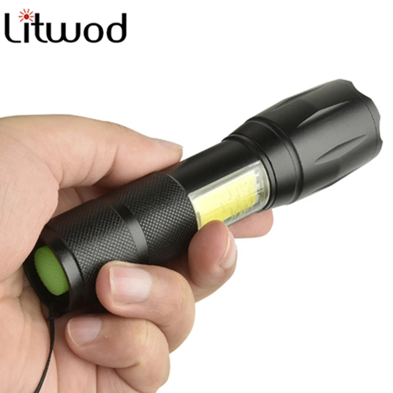 Z20 litwod 103C светодиодный фонарик XML T6 + COB 5000лм Micro USB порт фонарь 4 режима
