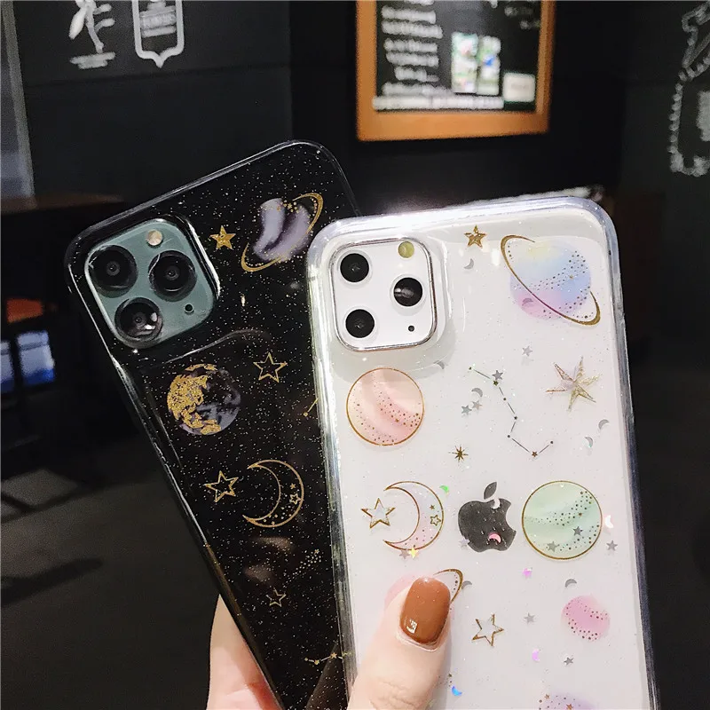 Блестящий Мягкий чехол из ТПУ для iphone 12 Pro 11Pro Max X XR XS mAX 7 8 Plus | Мобильные телефоны и