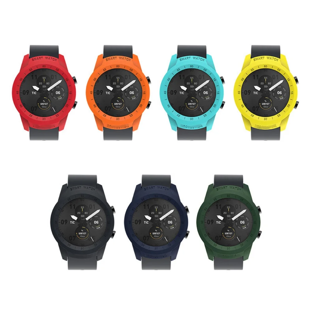 Однотонный защитный чехол бампер для смарт часов TicWatch Pro|Смарт-аксессуары| |