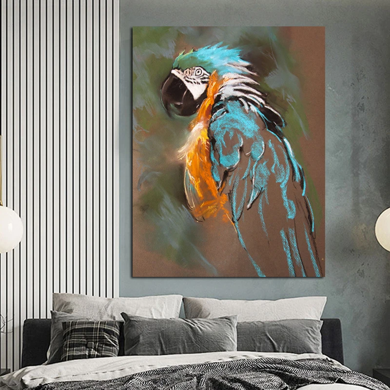 RELIABLI художественный постер с попугаями и птицами животные картины на холсте