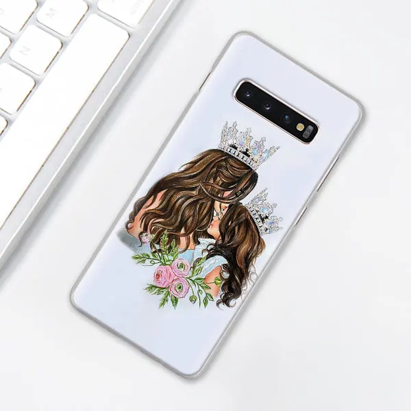 H01 Черный чехол для телефона с изображением мамы и королевы для samsung Galaxy S10e S10 Plus S7 S8 S9 Plus Note 8 9 10 Plus S10 5G жесткий чехол - Цвет: H01