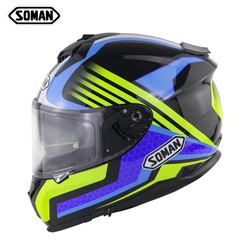 

SOMAN Sm961ece standard of motorcycle racing helmet for men and women outdoor riding motorcycle accessories