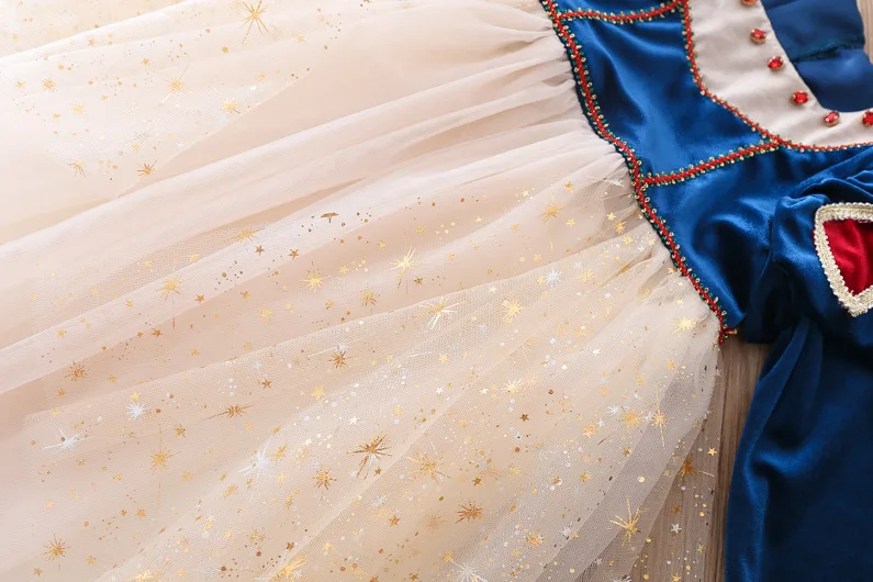 

New Costume For Girl Winter Long Sleeve Dress Halloween Birthday Party Fancy Sequins Princess Dress High Quality Children Outfit