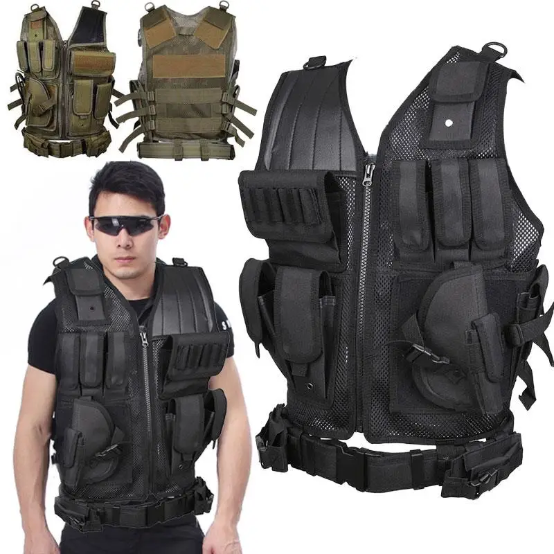 

Tactical Vest Aisoft Team Sports Military Combat Assault Paintball Hunting Vest Special Forces Attachment Rig Top