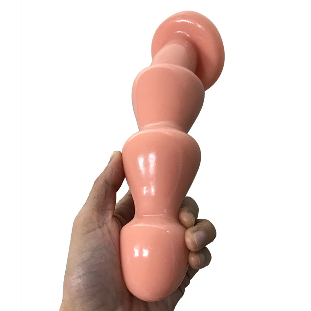 Большой фаллоимитатор с сильными всасывающими бусинами анальный Анальная