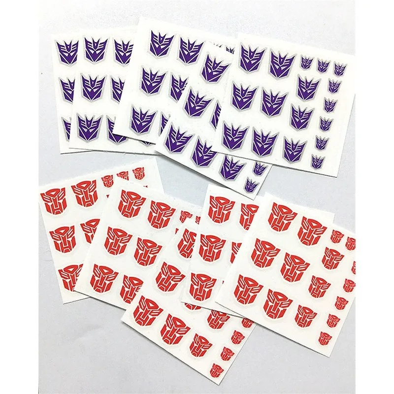 Transformers Sticker UV Transfer Tattoo Nail Three-dimensional Pressure Sign Red Purple Sticker