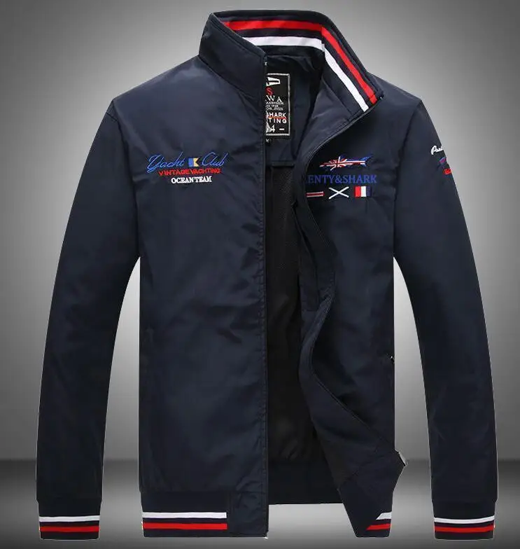 Высокое качество Весна Осень для мужчин Slim Fit shark мужчин s куртки M-4XL парка Повседневная брендовая одежда Eden верхняя одежда новейшая кукла с акулой - Цвет: 15302 Navy