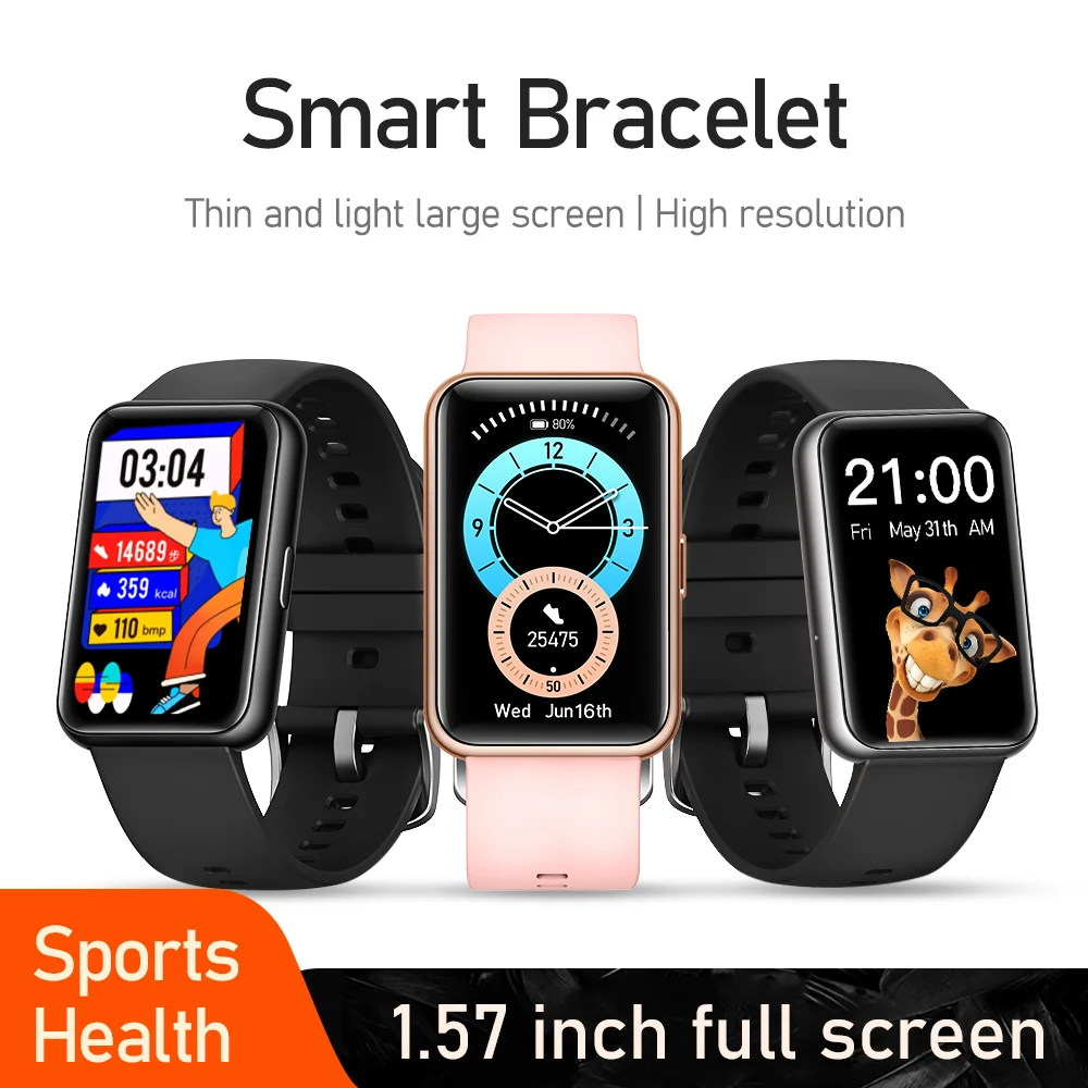 

C9 Smart Band Fitness Tracker 1.57 Inch Watch Sport Bracelet Heart Rate Blood Pressure Monitor Health Wristband for Android IOS