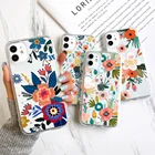 Чехол для Iphone 13 Mini, чехол для iPhone 11, чехол для iphone 11, 12, 13 Pro Max, 8, 7, 6s Plus, Xr, Xs Max, X, SE 2020, прозрачный мягкий чехол из ТПУ с цветами