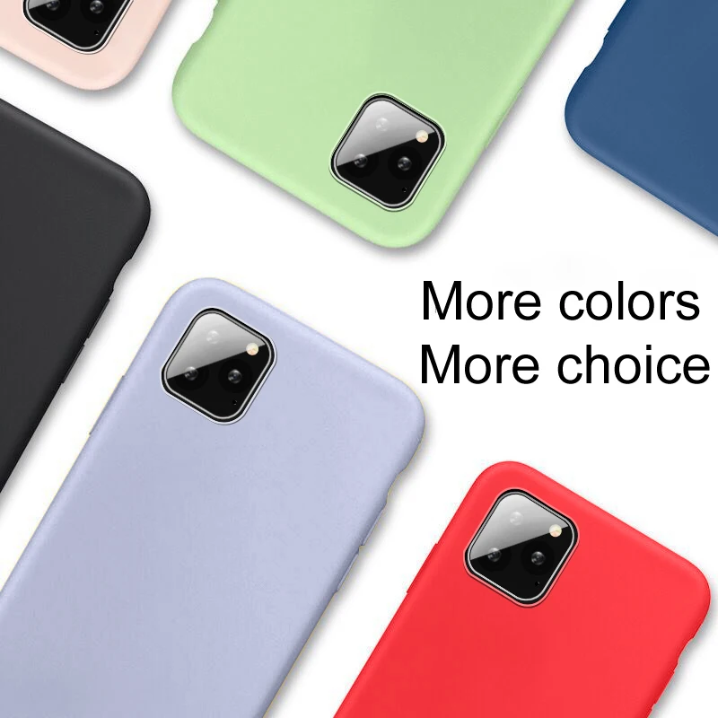 Роскошный силиконовый чехол для iPhone X XR XS Max 11 Pro из жидкого силикона 5 5s 6 6S 7plus 8 Plus