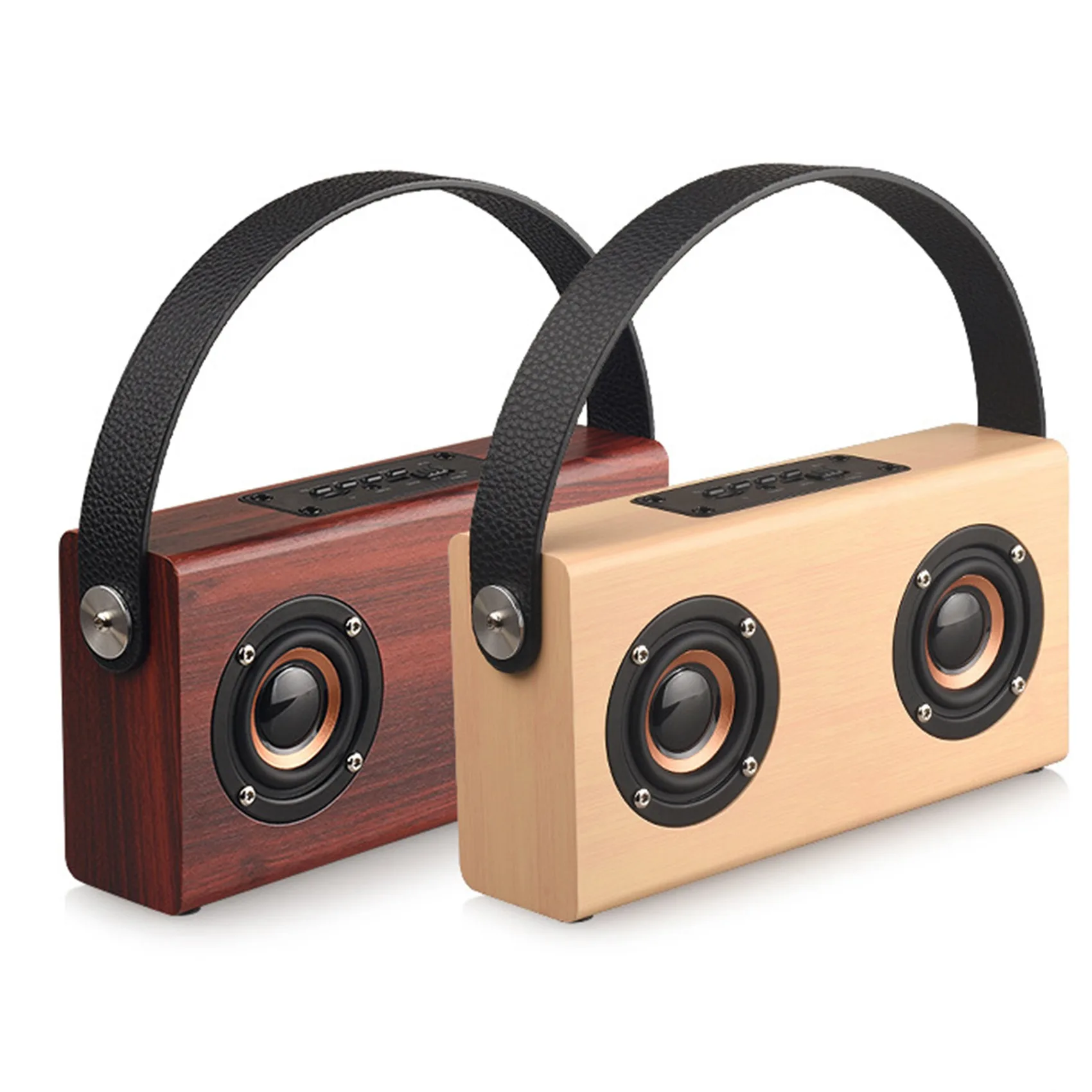 

D10 Wood Double Speaker Bluetooth Speaker Handle Portable Square Dancing Mini Speaker Outdoor