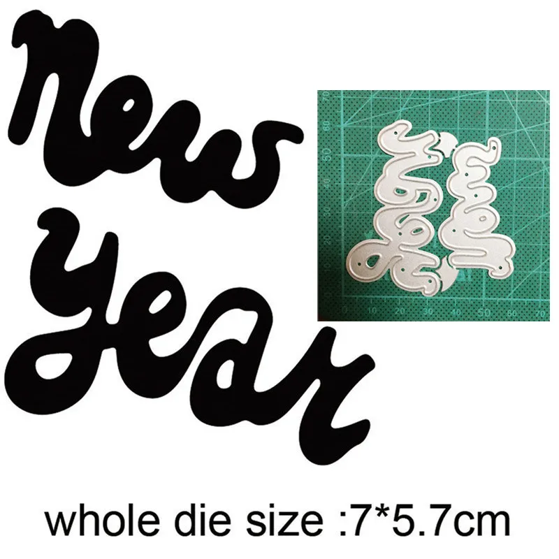 

Letter dies New Year New 2021 Metal Cutting Dies for Scrapbooking Paper and Card Making Decoration Embossing Dies Craft dies