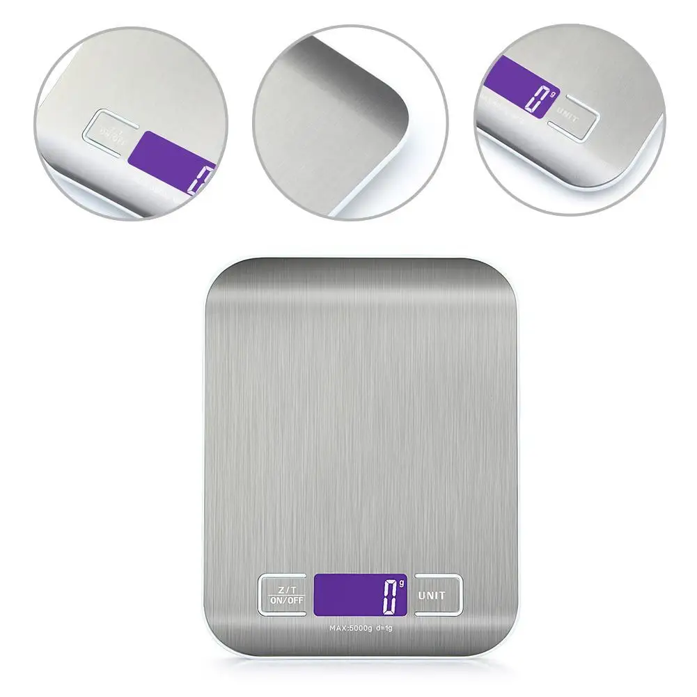 5 кг/11 фунтов цифровые кухонные весы для продуктов с подсветкой измерения в