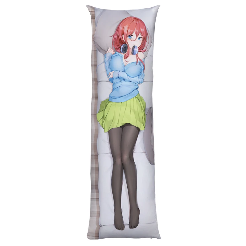 

Anime Go-Toubun no Hanayome Nakano Miku Dakimakura Hugging Body Pillow Case Otaku Pillow Long Cushion Cover Bedding Xmas Gifts