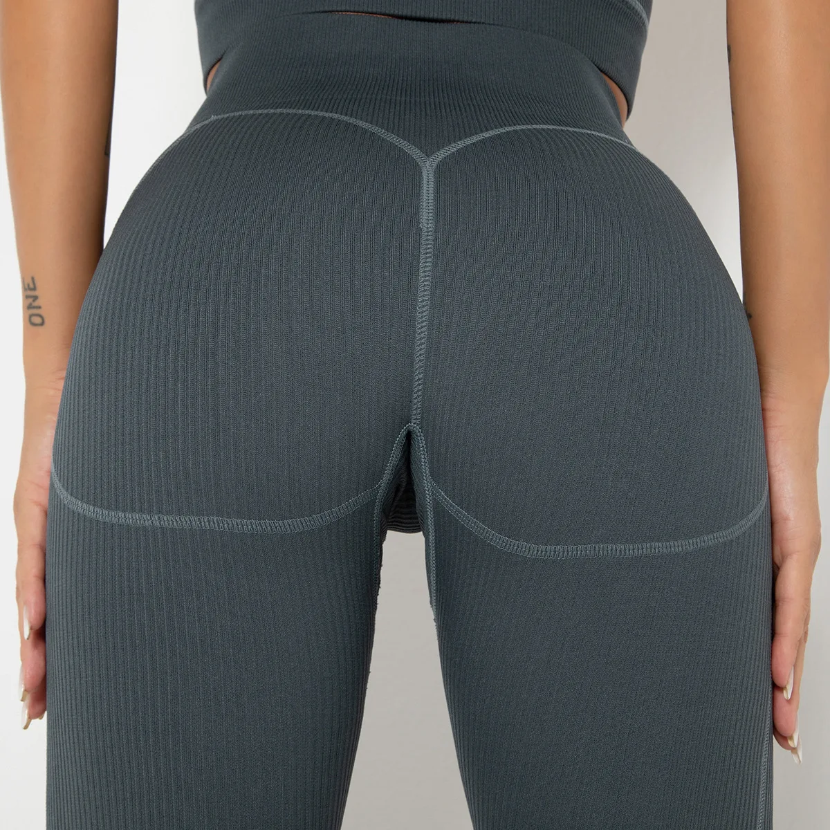 Ribbed Push Up Leggings Women Booty Scrunch Work Out Tights Nylon Exercise Compression Pants Sexy Sports Leggins Active Wear | Спорт и