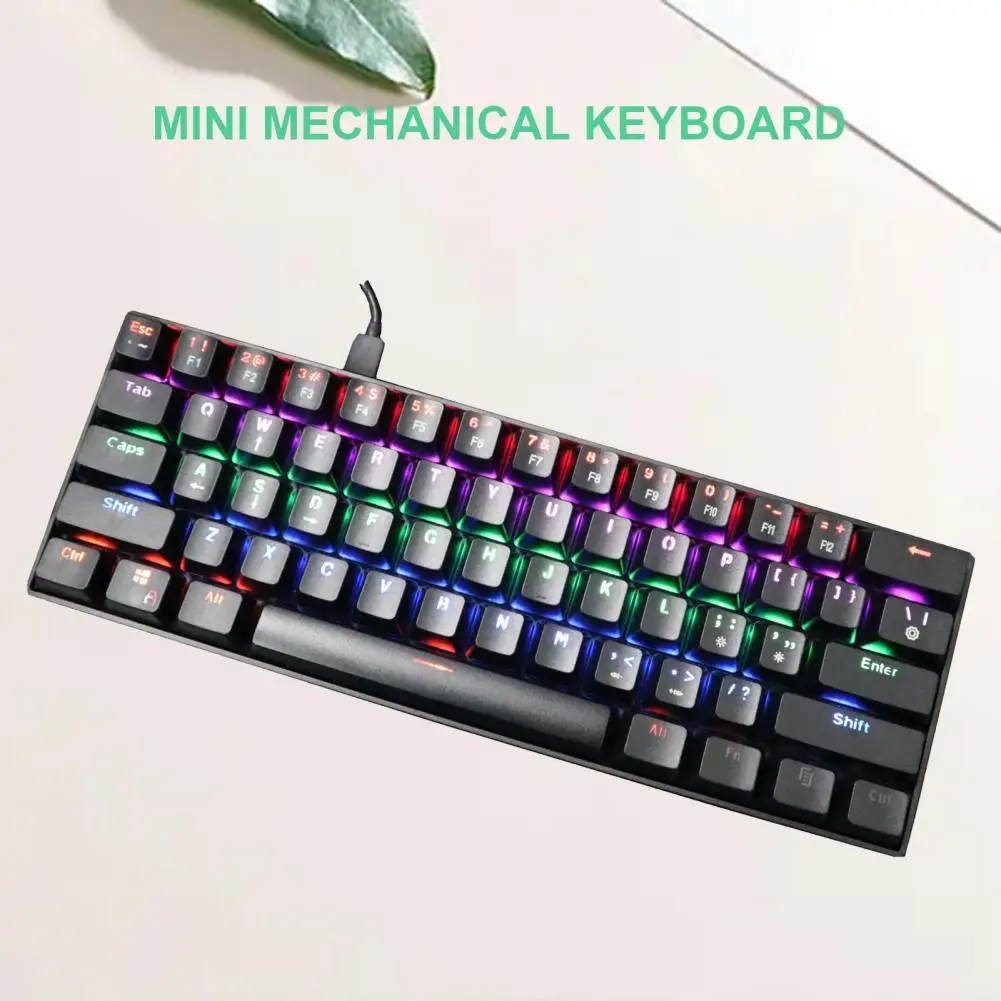 

USB-клавиатура Механическая с 61 клавишами, водостойкая, с защитой от брызг