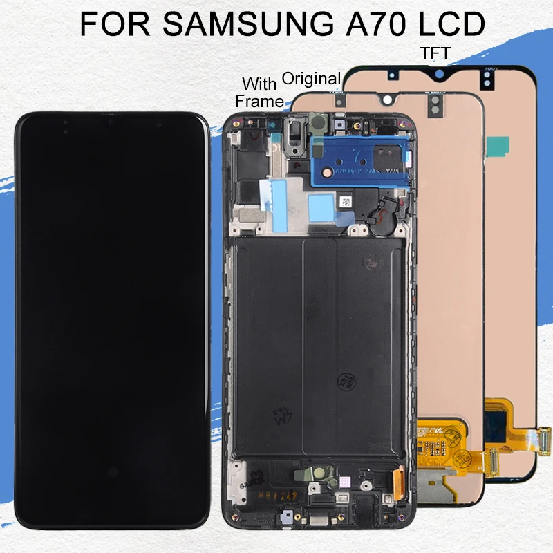 Dinamico для Samsung Galaxy A70 Lcd сенсорный экран дигитайзер сборка 2019 A705 A705F SM дисплей + рамка
