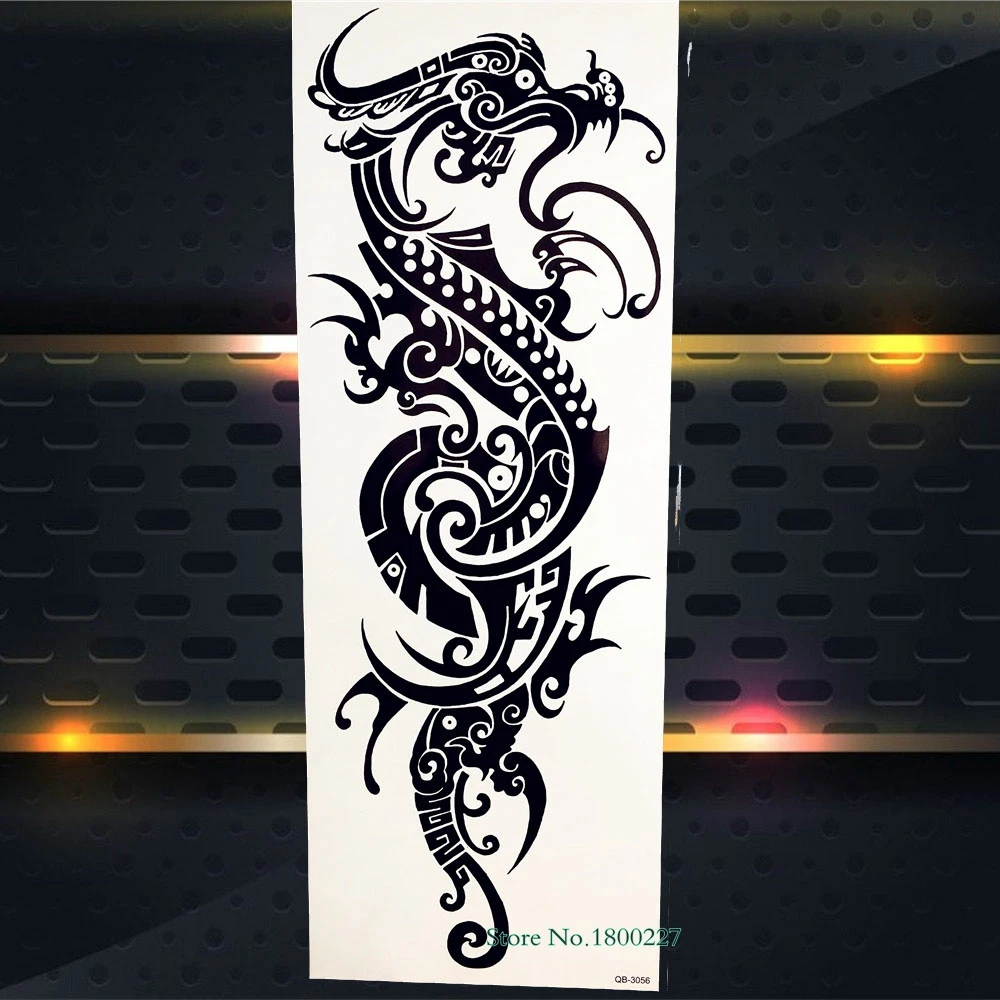 Водонепроницаемый череп розы хна Временные татуировки компас женский Девушка