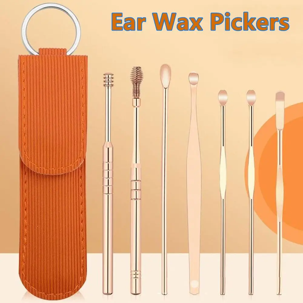 7 шт./компл. ухочистка из нержавеющей стали|Ватные палочки| |