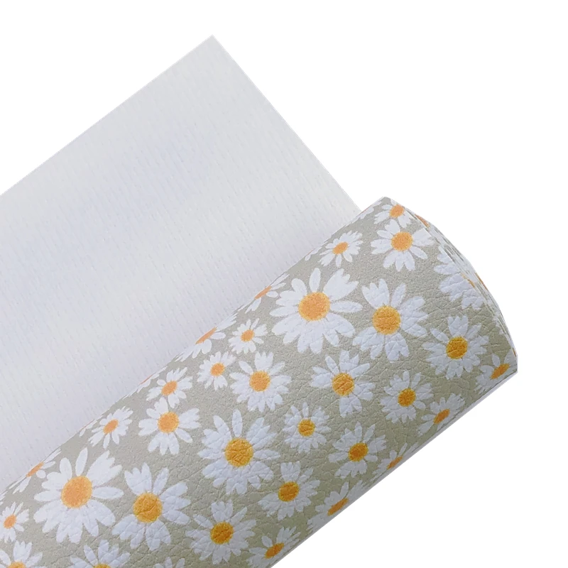 Новый Радужный 30x2 2 см/A4 цветок маргаритки Печатный искусственный кожзаменитель