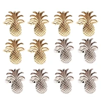12pcs pineapple napkin ring metal plating napkin ring ring stand for christmas wedding holiday party table decoration