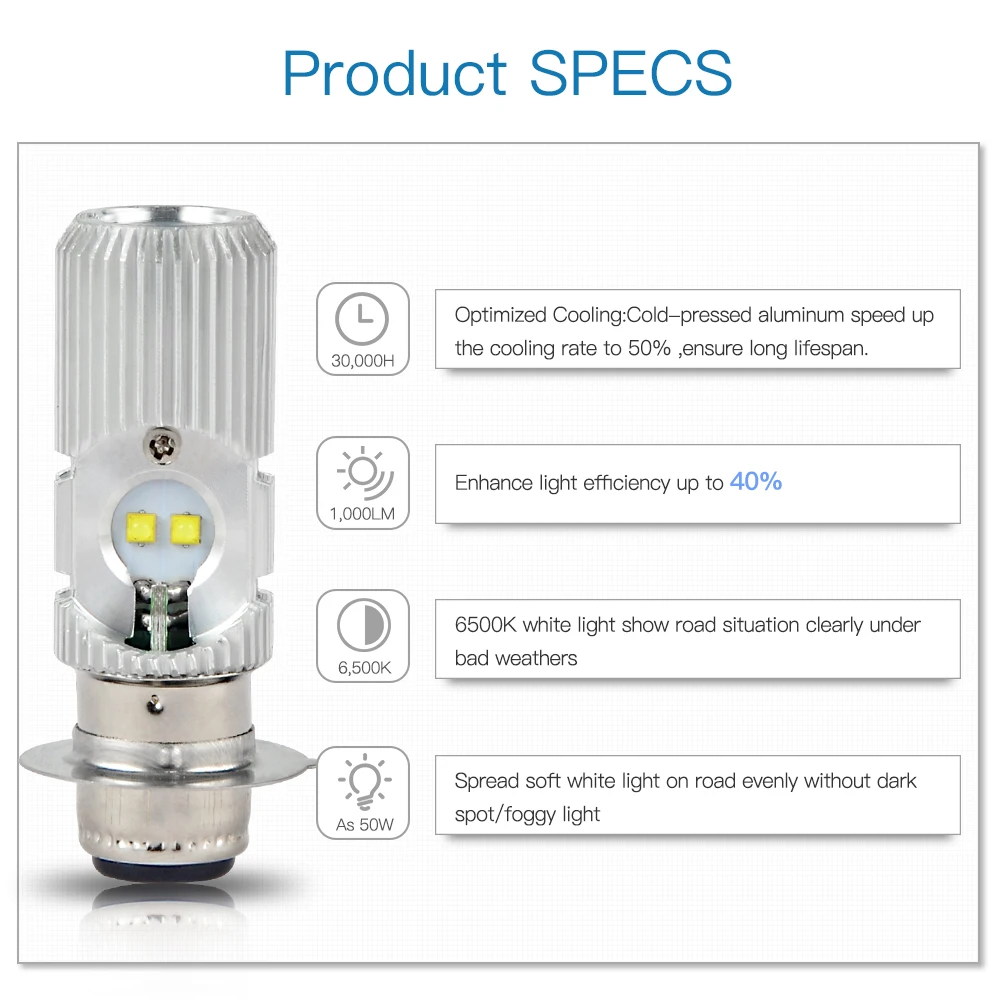 Светодиодные лампы для передних фар противотуманных P15D H6M YAMAHA Гризли 125 350 450 600 Kodiak