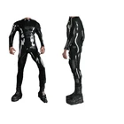Латексные резиновые мужские костюмы для ног, боди для всего тела, колготки, плечевая молния, размер XS  XXL