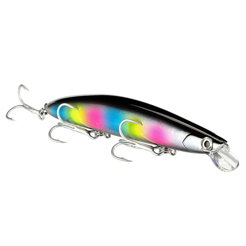 8Colors 12.5cm/20g 3D EyesFishing Lure Artificial Minnow Superficial Water Fei Liu Plastic Hard Bait 3# With Hook Wobblers | Спорт и