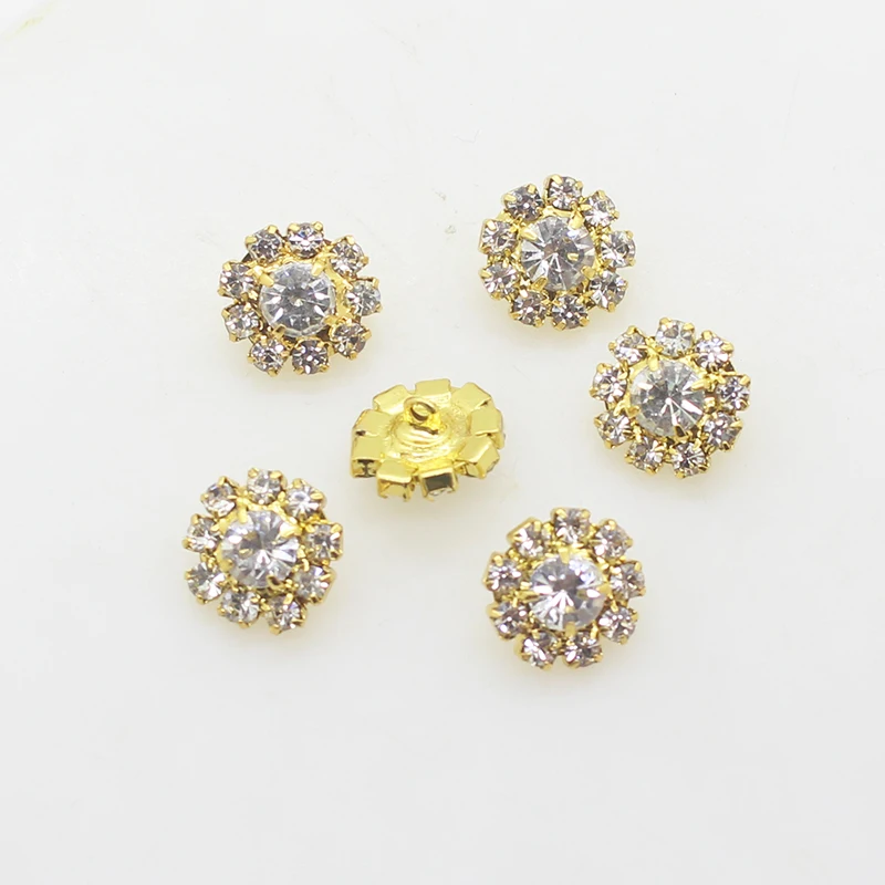 Кнопки с нижними кнопками 10 шт./компл. 12 мм Стразы для шитья рукоделия DIY