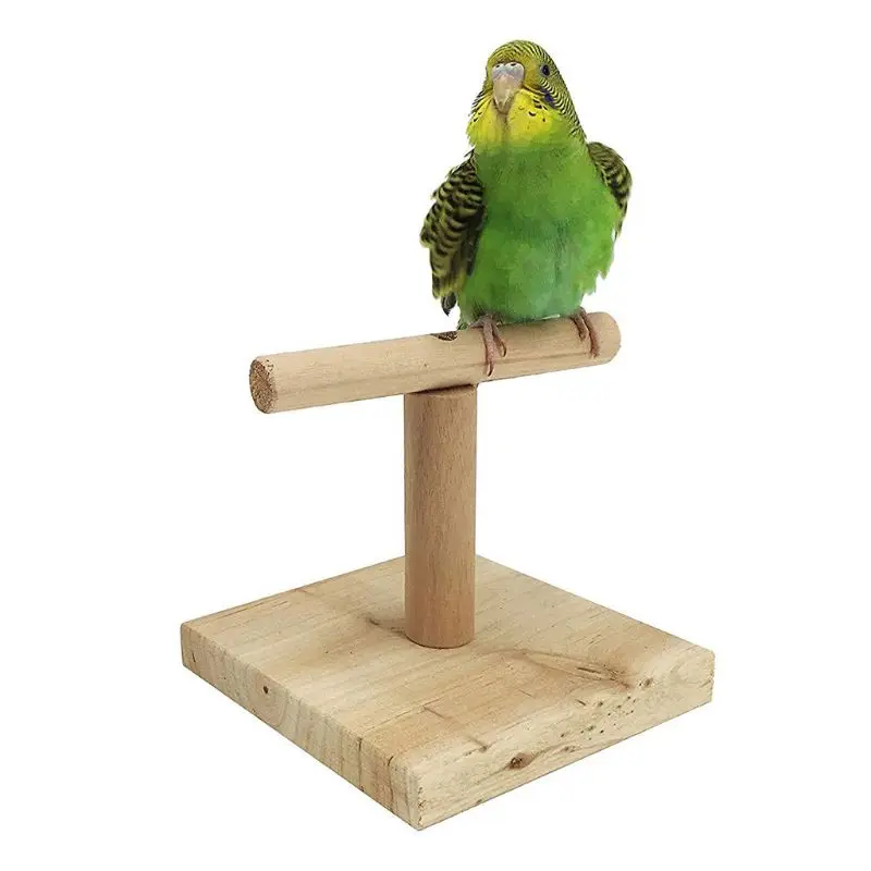 

Bird Tabletop Wooden Parrot Perch Stand Training Exercise Feet Claw Grinding 449C
