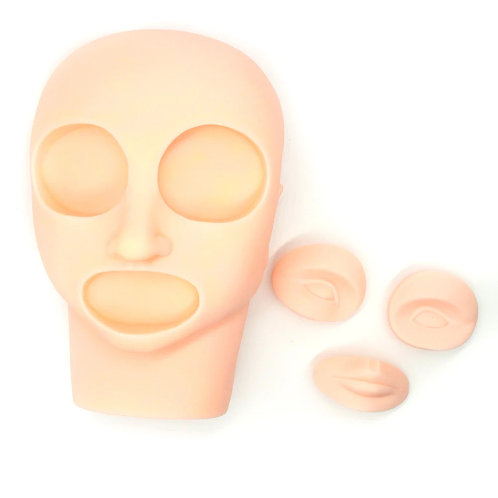 

1 PC Microblading Accessories 3D Latex Head Model Facial Training Fake Skin Microblading Practice Pad for Starter