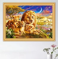 diy5d full diamond painting cross stitch crystal diamond hobby set picture animal lion puzzle sticker childrens home decor gift