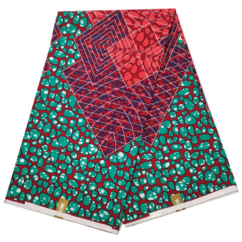 

New African Fabric Wax Print Cotton Ankara Cloth Nigerian Wax for sewing material 6yards pet piece