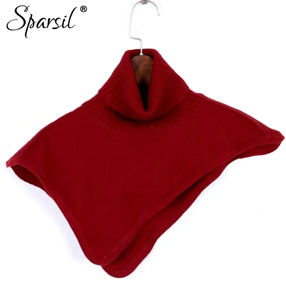 Sparsil женские кашемировые кольца шарфы одноцветные осень и зима мягкая водолазка