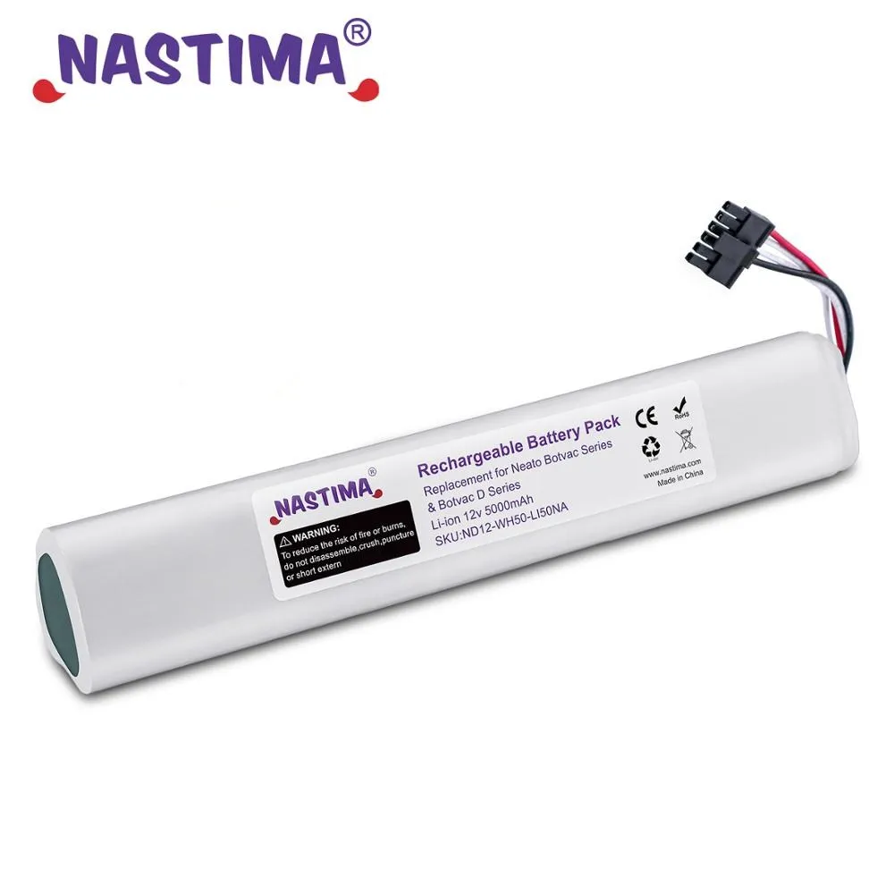 Nastima литий ионная батарея 12V 5000 мА/ч замена Батарея для Neato Botvac серии D & 70e 75 D75
