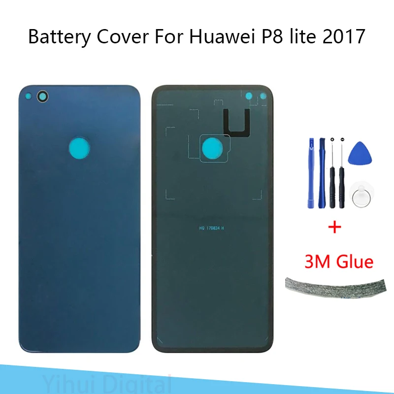

New P8 Lite 2017 Battery Cover For Huawei P9 lite 2017 Back Cover Rear Glass Door Panel Housing Case