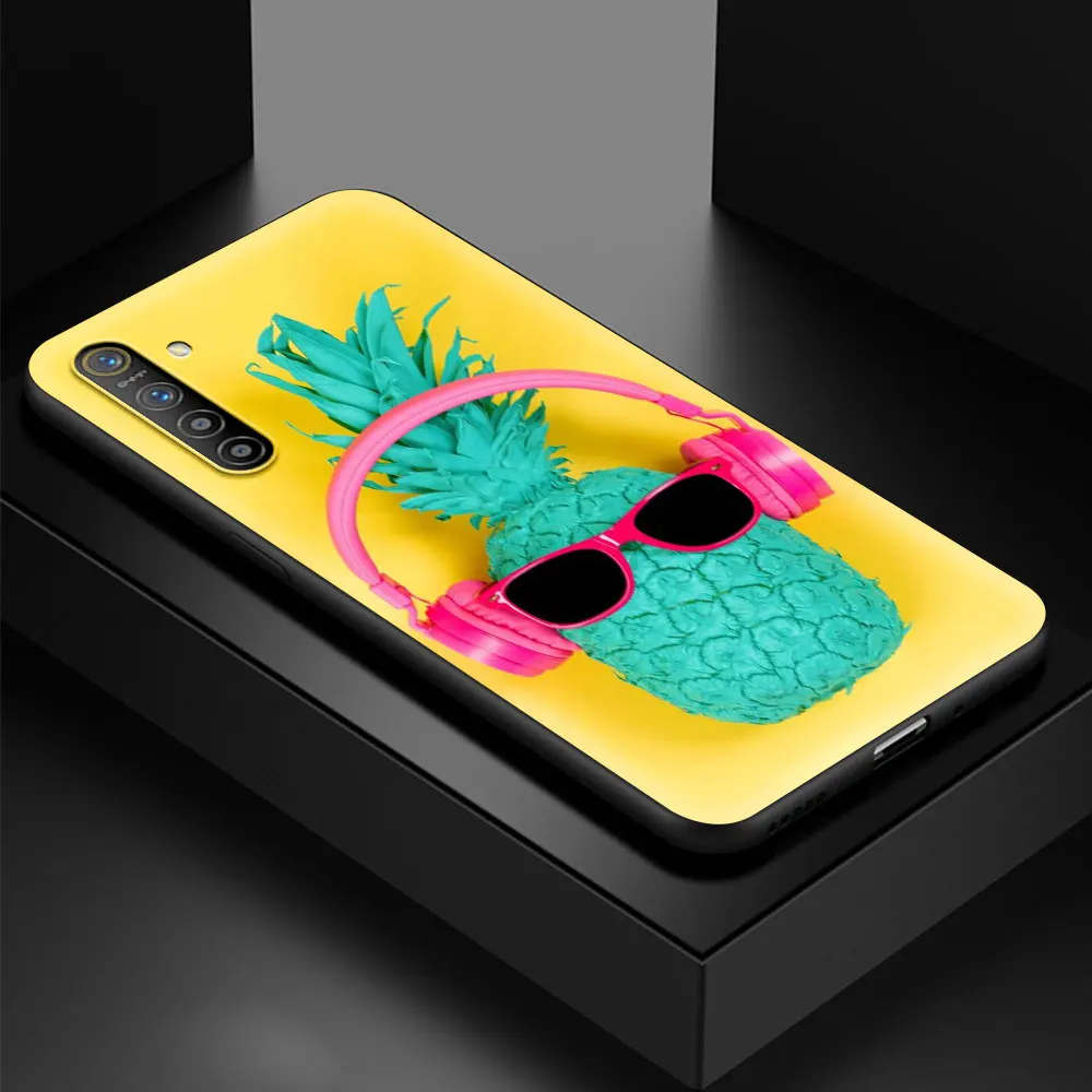 

Luxury Soft Cover for Realme C3 C11 5 6 7 8 X50 Pro XT C25 C15 GT Neo V13 5G Phone Case Shell Coque Cartoon Pineapple