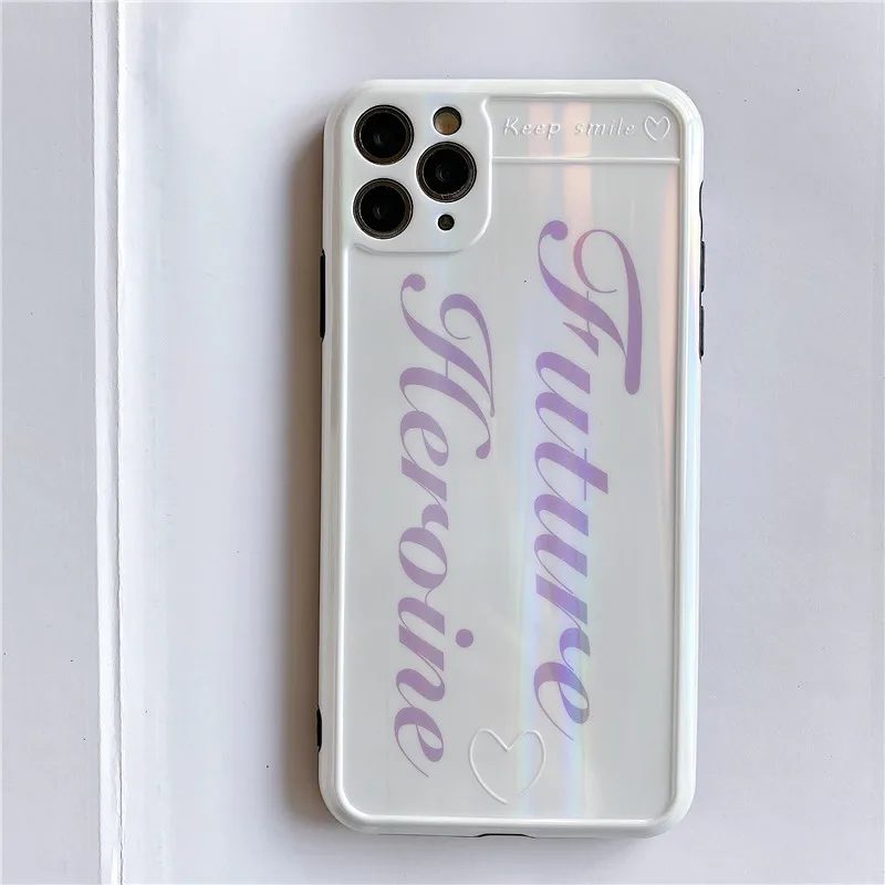 

Luxury Phone Case For iPhone 11 Pro Case for iPhone SE 2020 XS XR X Max Case 7 8 Plus Case Laser Letter Soft Silicon Cover